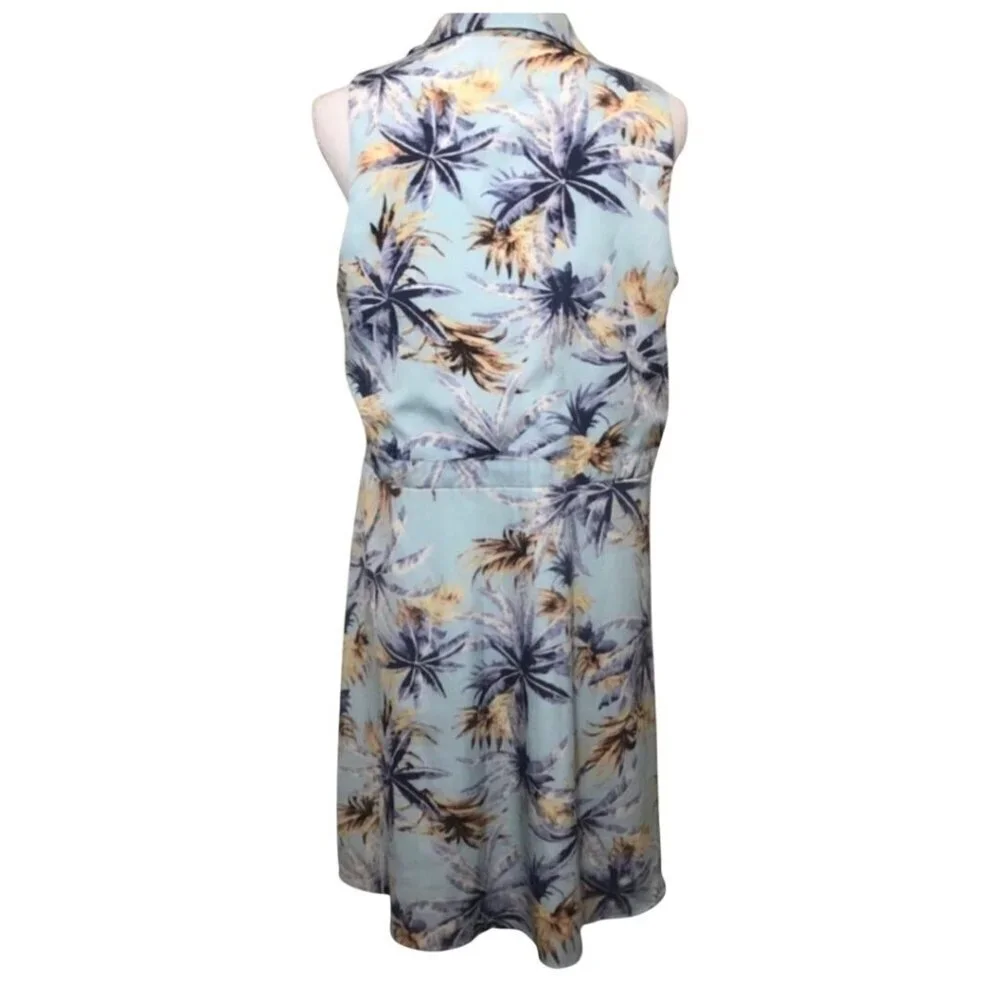 Anthropologie NWT Skies Are Blue Brie Printed Dress Light Blue Size 8